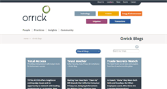 Desktop Screenshot of blogs.orrick.com